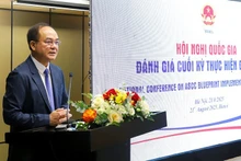 Deputy Minister of Home Affairs Vu Chien Thang speaks at the conference. (Photo: MOHA)