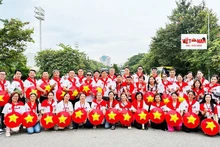 The bloc of overseas Vietnamese at the A80 celebration.