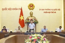 NA Chairman Tran Thanh Man speaks at the closing of the NA Standing Committee's 48th session. (Photo: VNA)
