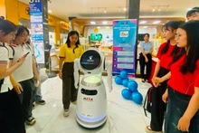 MISA AVA artificial intelligence robot at the 2025 Science and Technology Book Exhibition.
