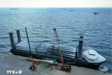 The German-flagged vessel ESHIP 1 docks at Trung Nam Ca Na International Seaport in Thuan Nam district, the south-central province of Ninh Thuan. (Photo: VNA)