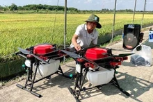 The HLD-18 drone was researched and manufactured by the Hoa Lac High-Tech Research Institute (HIRA). (Photo: Hoa Lac High-Tech Research Institute)