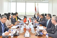 A meeting between the working delegation from Viet Nam’s Ministry of Industry and Trade, and leaders of Egypt’s Investment and Foreign Trade Ministry. (Photo: Courtesy of the Ministry of Industry and Trade)