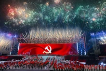 Fireworks blazed across the sky over Ha Noi, celebrating the successful conclusion of the 14th National Congress of the Communist Party of Viet Nam.
