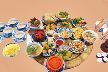 The traditional Tet feast of Ha Noi.