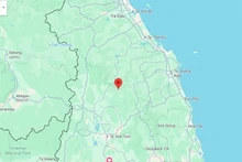The site of November 8 morning’s earthquake in Quang Ngai, shown on Google Maps. (Photo: VNA)