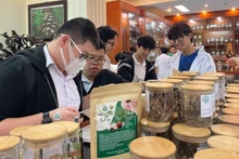 Students visit the Viet Nam Medicinal Plants Museum. (Photo: NDO)