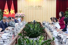 Le Thi Thu Hang, Deputy Minister of Foreign Affairs and Head of the Subcommittee on Communication and Culture of the National Committee for APEC, chairs the first meeting of the subcommittee. (Photo: VNA)