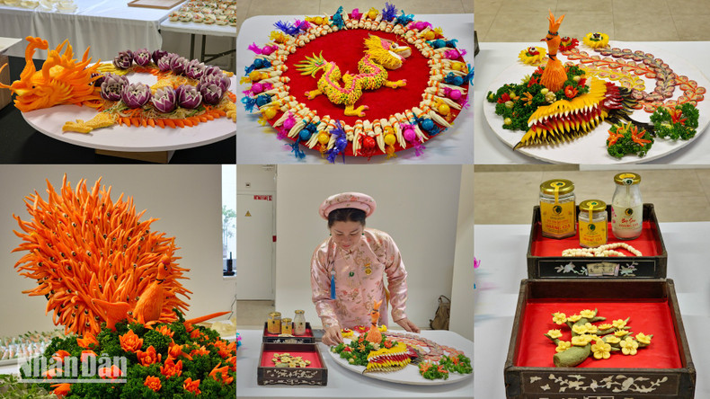 Hue royal cuisine was featured in the programme as an essential element in sparking the curiosity of French visitors about Vietnamese culture. The dishes were presented as works of art, showcasing the meticulousness and sophistication of Vietnamese gastronomy, aiming to appeal to the refined tastes of French tourists. Hue royal cuisine was featured in the programme as an essential element in sparking the curiosity of French visitors about Vietnamese culture. The dishes were presented as works of art, showcasing the meticulousness and sophistication of Vietnamese gastronomy, aiming to appeal to the refined tastes of French tourists.