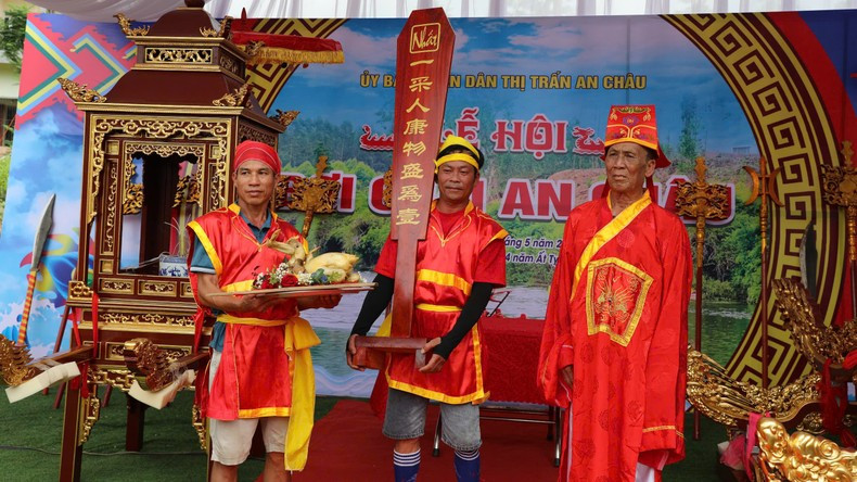 A sacred ritual during the festival.