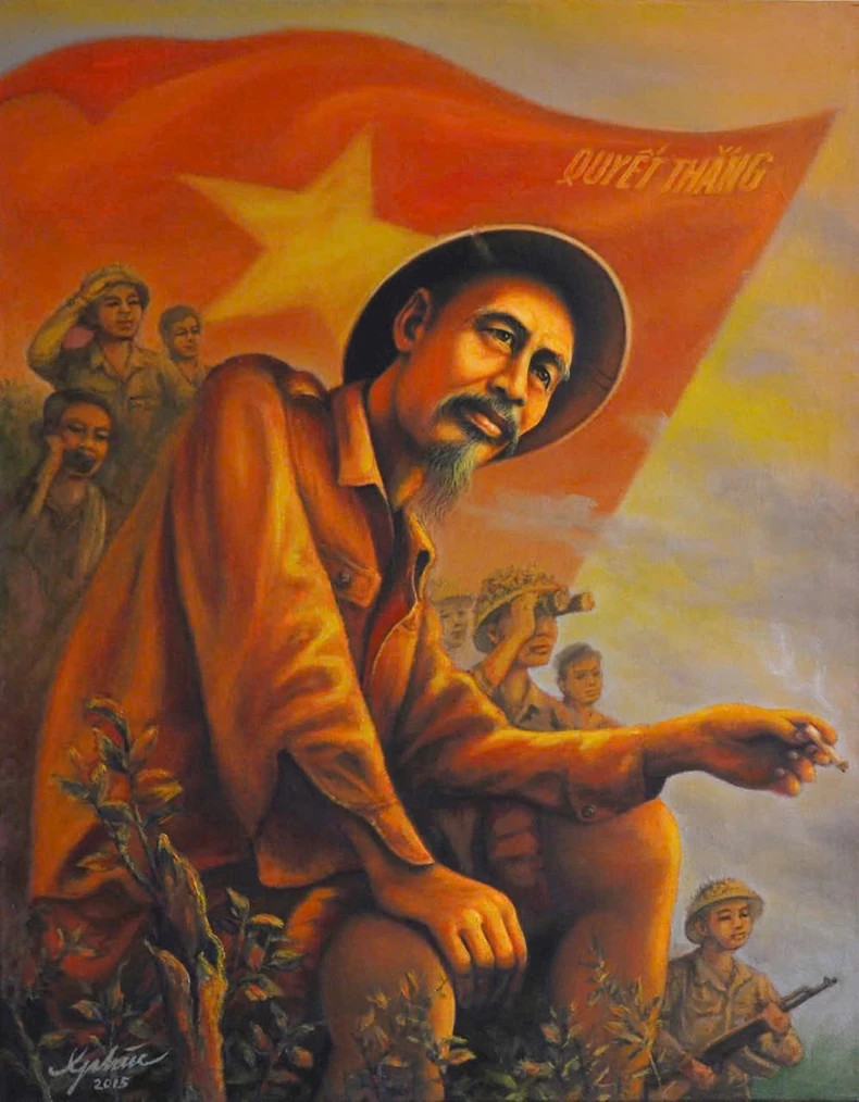 Works by painter Tran Xuan Phuc featuring President Ho Chi Minh have been exhibited in many countries around the world.