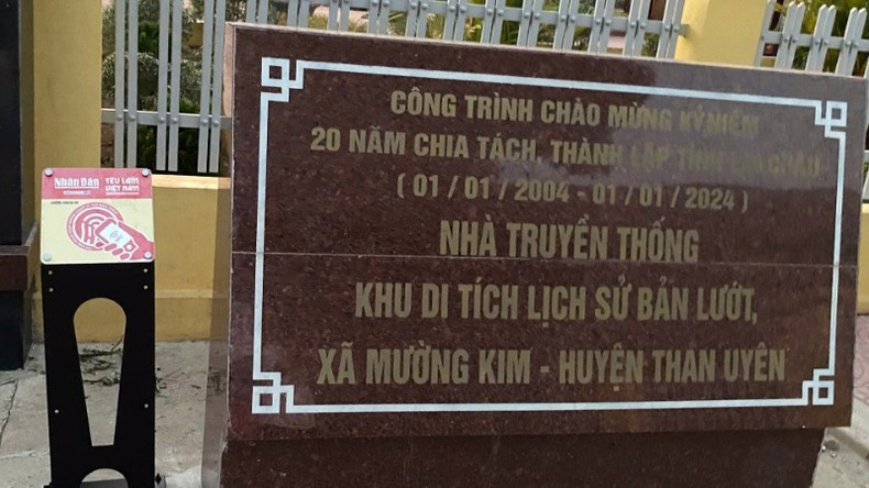 NFC chip board installed at Ban Luot Historical Site