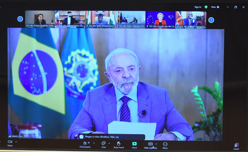 Brazilian President Luiz Inacio Lula da Silva also delivered remarks. Brazilian President Luiz Inacio Lula da Silva also delivered remarks.
