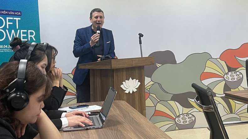 Writer and researcher Frederic Martel also contributed insights on cultural soft power during the talk. Writer and researcher Frederic Martel also contributed insights on cultural soft power during the talk.