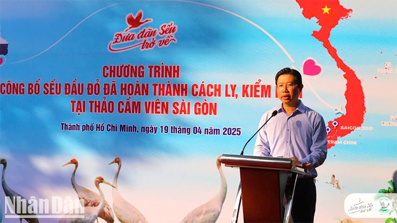 Huynh Minh Tuan, Vice Chairman of the Dong Thap Provincial People’s Committee, speaking at the ceremony. (Photo courtesy of the Organising Committee) Huynh Minh Tuan, Vice Chairman of the Dong Thap Provincial People’s Committee, speaking at the ceremony. (Photo courtesy of the Organising Committee)