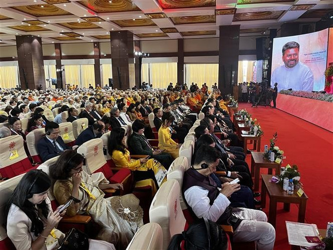 Participants in the 20th United Nations Day of Vesak Celebrations in Ho Chi Minh City. (Photo: VNA)