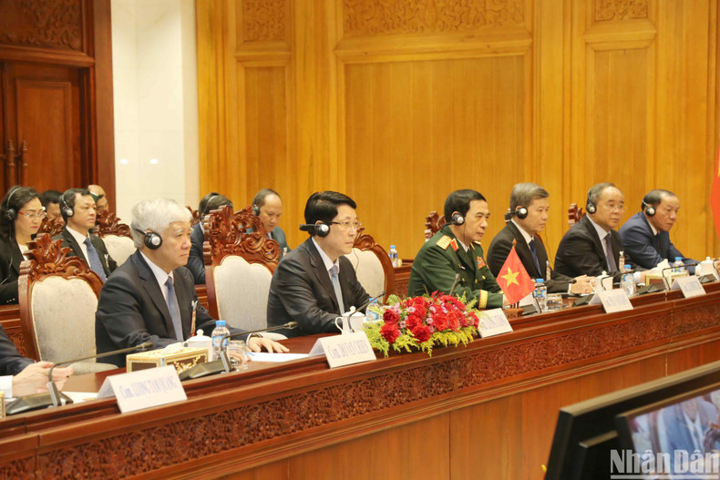 State President Luong Cuong and the high-level Vietnamese delegation attended the meeting.