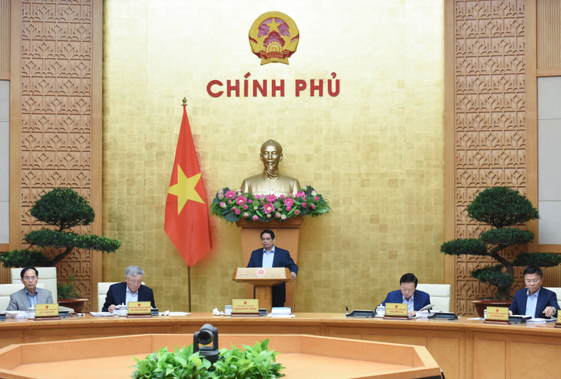 Prime Minister Pham Minh Chinh speaks at the meeting (Photo: NDO)