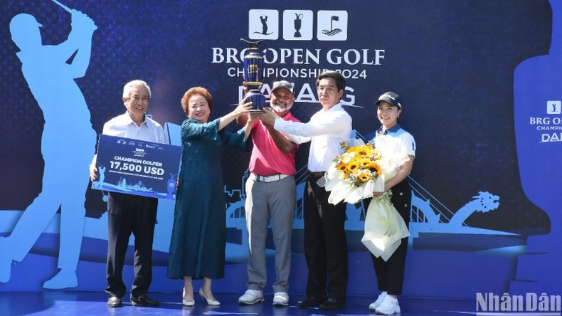 Golfer from India Rahil Gangjee won the BRG Open Golf Championship Da Nang 2024. (Photo: ANH DAO) Golfer from India Rahil Gangjee won the BRG Open Golf Championship Da Nang 2024. (Photo: ANH DAO)