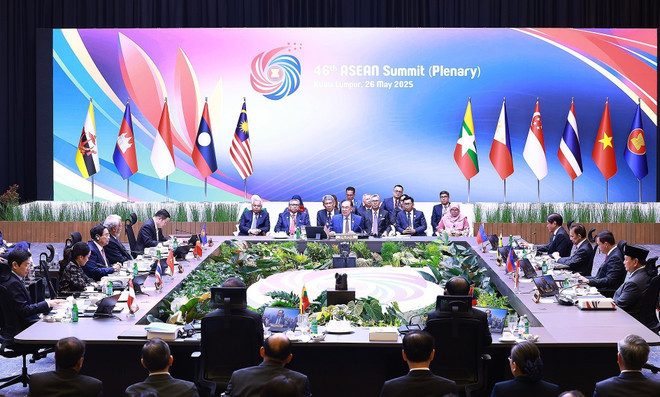 A view of the plenary session of the 46th ASEAN Summit in Kuala Lumpur, Malaysia on May 26 morning. (Photo: VNA) A view of the plenary session of the 46th ASEAN Summit in Kuala Lumpur, Malaysia on May 26 morning. (Photo: VNA)