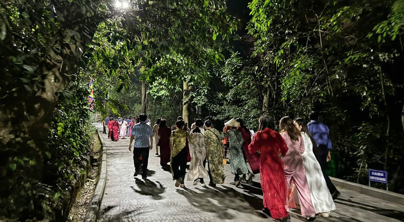 Numerous tourists enjoy their experience on the night tour. Numerous tourists enjoy their experience on the night tour.