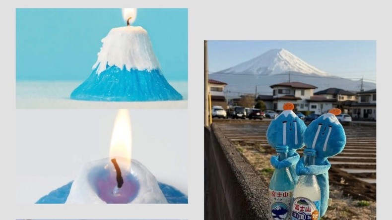 Mount Fuji depicted in Japanese souvenir items. Mount Fuji depicted in Japanese souvenir items.