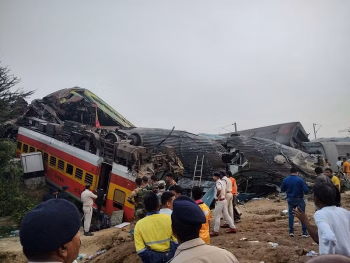 At least 261 people have died in India's worst rail accident in over two decades, officials said on Saturday, after a passenger train went off the tracks and hit another one in the east of the country.