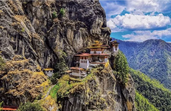 The spectacular Tiger Nest Temple near Paro.