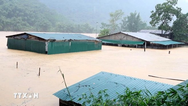 Flooding in Trung Ha commune, Thanh Hoa province (Photo: VNA) Flooding in Trung Ha commune, Thanh Hoa province (Photo: VNA)