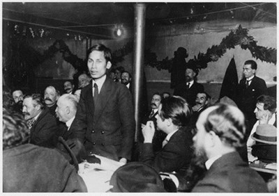Nguyen Ai Quoc speaked at the Tours Congress of the French Socialist Party in December 1920. (File photo: VNA) Nguyen Ai Quoc speaked at the Tours Congress of the French Socialist Party in December 1920. (File photo: VNA)
