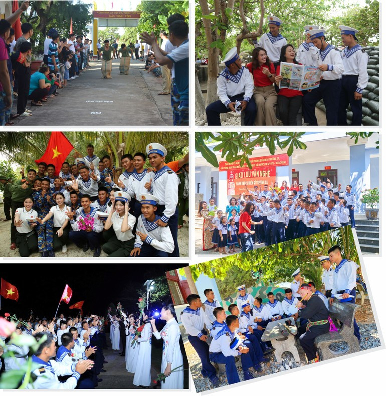 Soldiers exchange with delegations visiting the special zone.