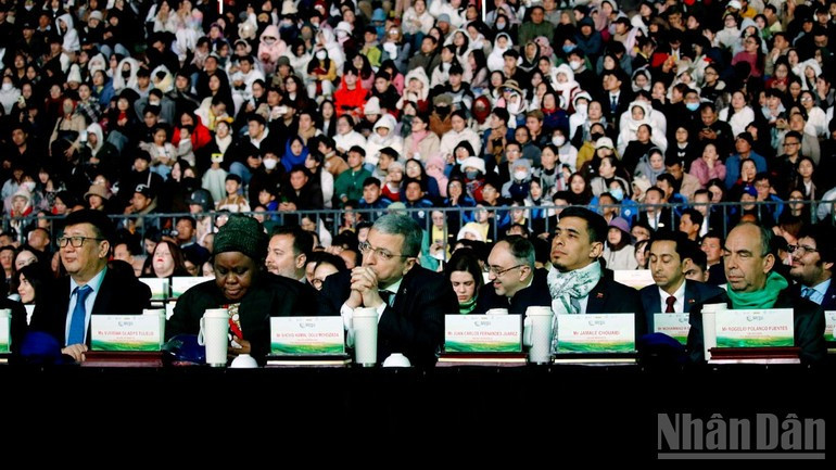 International delegates attend the opening ceremony for the World Tea Fest 2025.