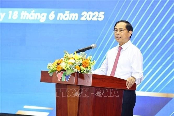 Deputy Prime Minister and Minister of Foreign Affairs Bui Thanh Son speaks at the event. (Photo: VNA) Deputy Prime Minister and Minister of Foreign Affairs Bui Thanh Son speaks at the event. (Photo: VNA)