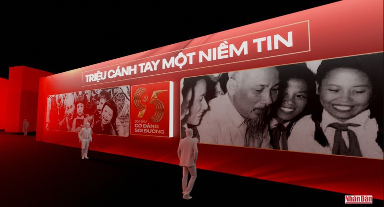Simulated image at section 1 of the exhibition. Simulated image at section 1 of the exhibition.