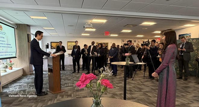 At the reception (Photo: VNA)