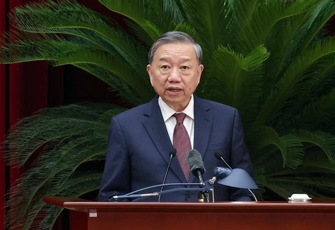 Party General Secretary To Lam speaks at the event (Photo: VNA) Party General Secretary To Lam speaks at the event (Photo: VNA)