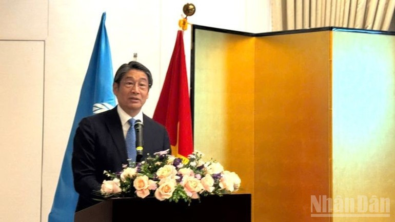Naoki Ito, Ambassador of Japan to Viet Nam, delivers the opening remarks. (Photo: HNV) Naoki Ito, Ambassador of Japan to Viet Nam, delivers the opening remarks. (Photo: HNV)
