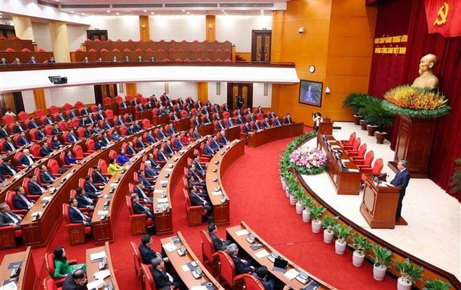 Delegates at the closing ceremony of the 12th plenum of the 13th Party Central Committee in Ha Noi on July 19. (Photo: VNA) Delegates at the closing ceremony of the 12th plenum of the 13th Party Central Committee in Ha Noi on July 19. (Photo: VNA)