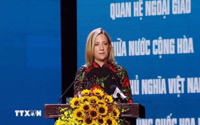 US Consul General in Ho Chi Minh City Melissa Brown speaks at the celebration. (Photo: VNA) US Consul General in Ho Chi Minh City Melissa Brown speaks at the celebration. (Photo: VNA)