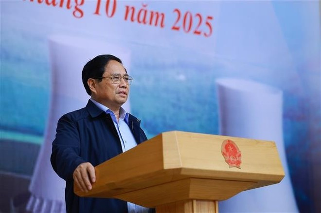 PM Pham Minh Chinh speaks at the event (Photo: VNA)
