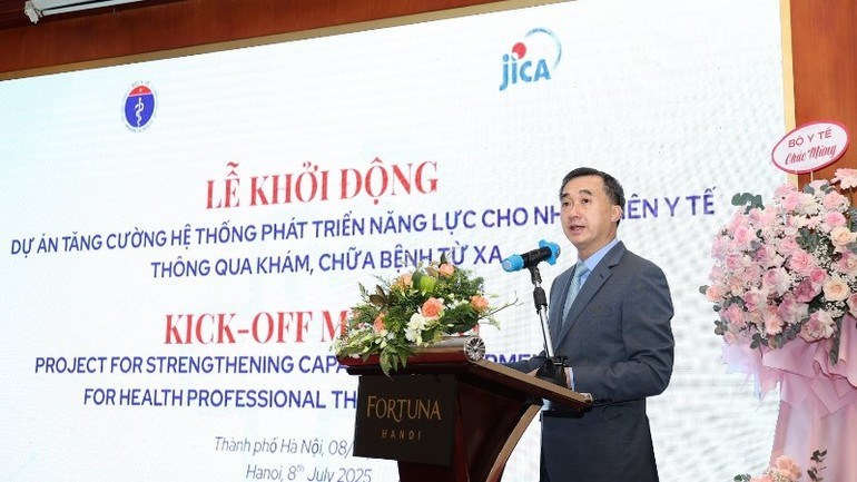 Prof. Dr. Tran Van Thuan, Deputy Minister of Health, speaks at the event. (Photo: JICA) Prof. Dr. Tran Van Thuan, Deputy Minister of Health, speaks at the event. (Photo: JICA)