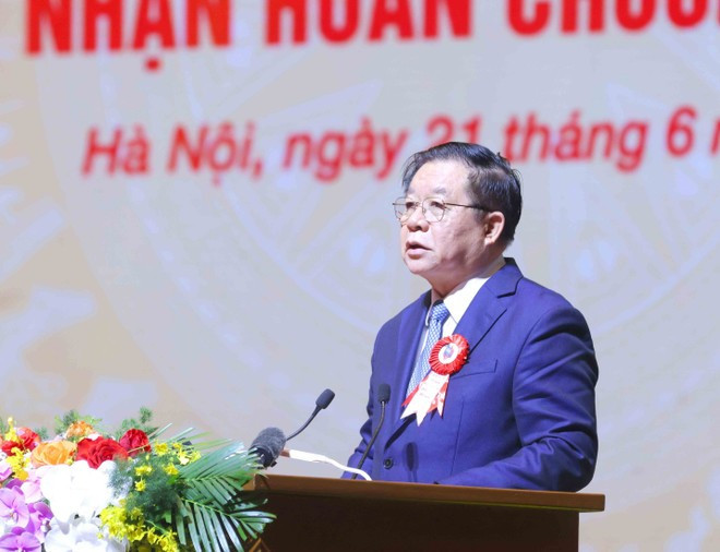 Politburo member, Secretary of the Party Central Committee, Chairman of the Party Central Committee’s Commission for Information, Education and Mass Mobilisation Nguyen Trong Nghia speaks at the ceremony. (Photo: VNA) Politburo member, Secretary of the Party Central Committee, Chairman of the Party Central Committee’s Commission for Information, Education and Mass Mobilisation Nguyen Trong Nghia speaks at the ceremony. (Photo: VNA)