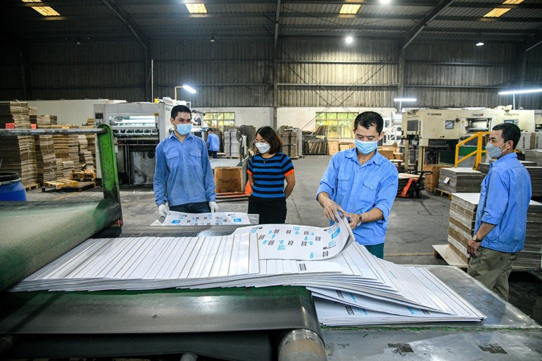 The number of workers in industrial production sectors also increases positively. (Photo: THANH DAT) The number of workers in industrial production sectors also increases positively. (Photo: THANH DAT)