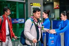 Indian visitors are welcomed at Phu Quoc International Airport.