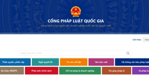 Screenshot of the National Legal Portal.
