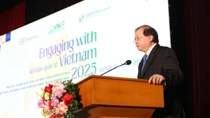 Ta Quang Dong, Deputy Minister of Culture, Sports and Tourism, speaks at the 15th Engaging with Viet Nam Conference. (Photo: SIS)