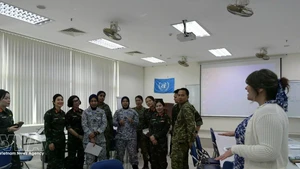 Trainees at the training course on Women, Peace and Security Agenda. (Photo: VNA)