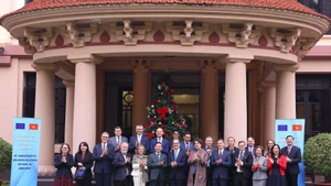 Deputy Prime Minister Tran Hong Ha meets with ambassadors and chargés d’affaires of the European Union (EU) in Vietnam on December 16. (Photo: VNA)