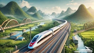 Perspective image of the North–South high-speed railway.