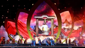 A cultural performance at the ceremony announcing the global significance of the Yen Tu – Vinh Nghiem – Con Son, Kiep Bac World Cultural Heritage Site.